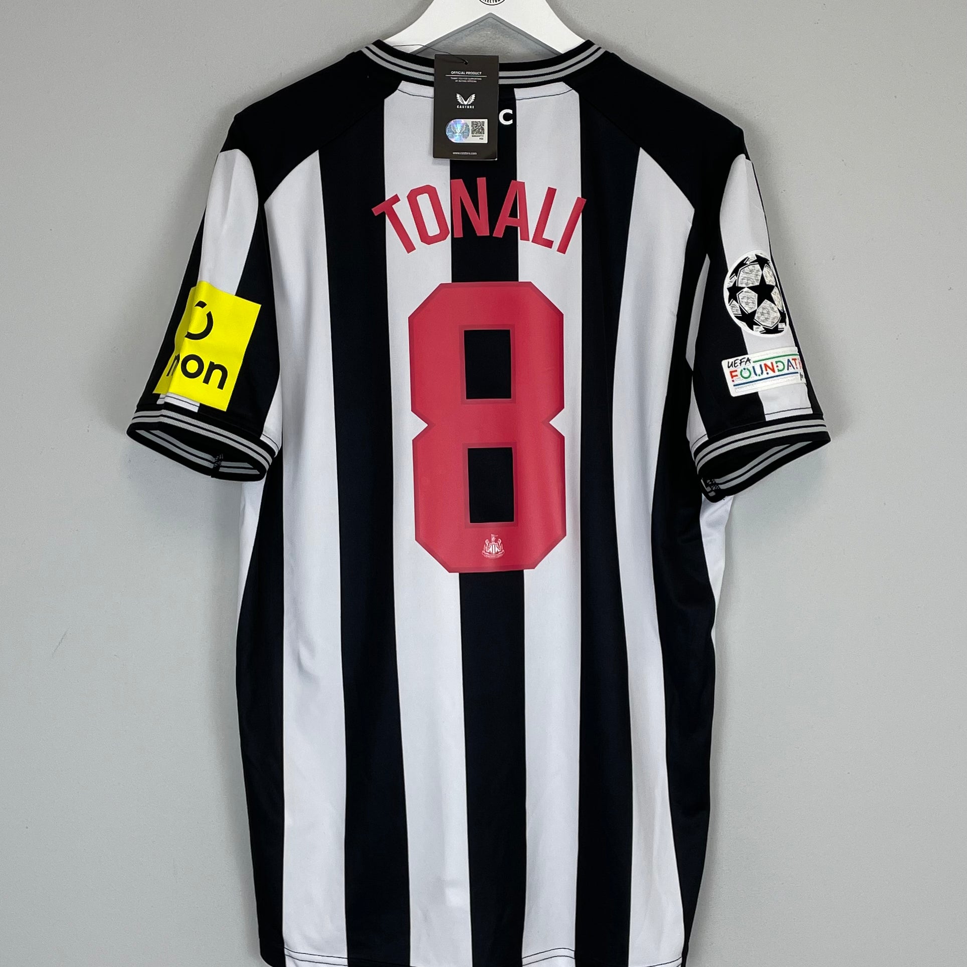 Shop 2023/24 NEWCASTLE UNITED TONALI #8 *BNWT* C/L HOME SHIRT (XL) CASTORE, classic football shirts, vintage football shirts & retro soccer jerseys at Cult Kits