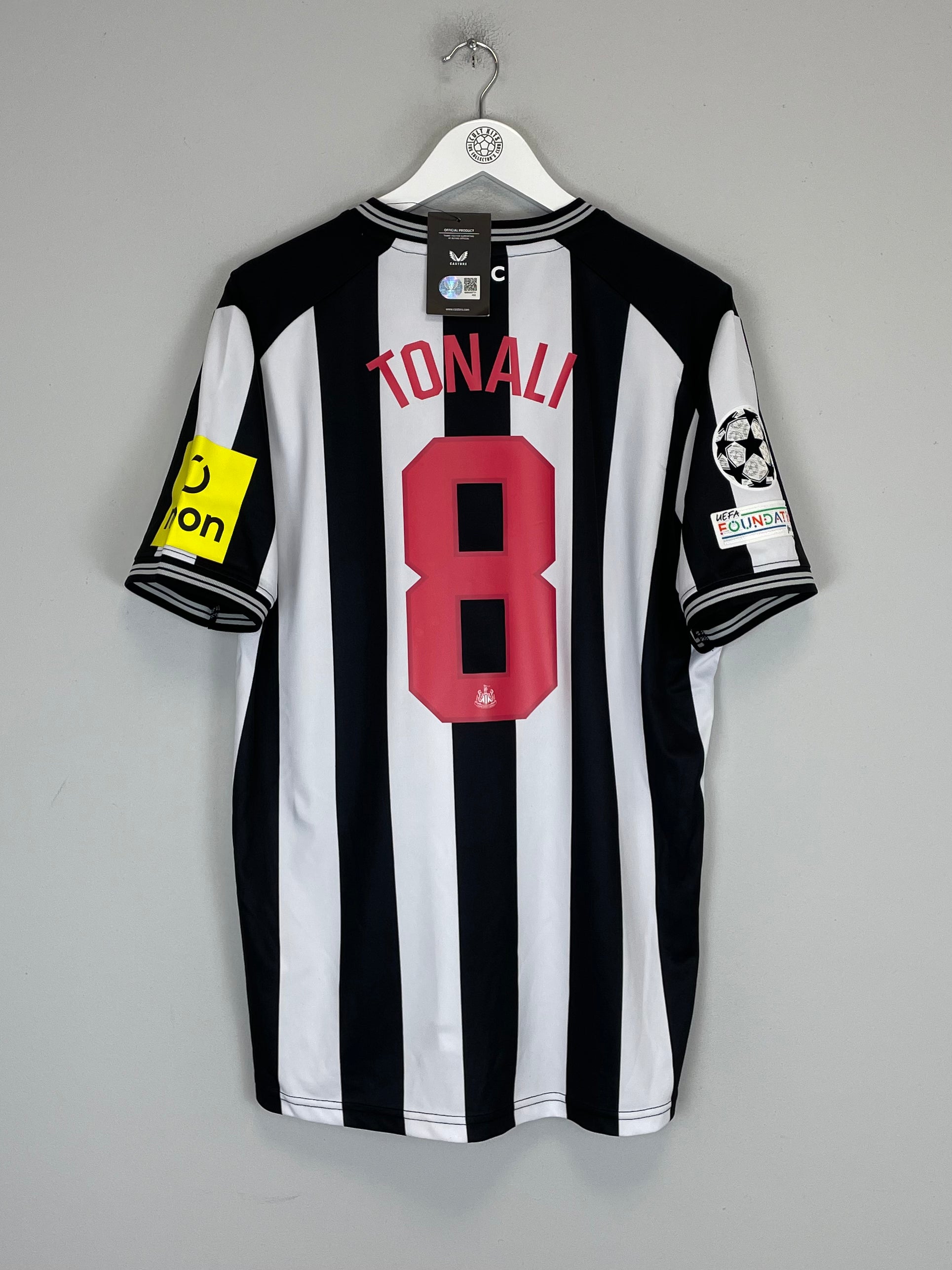 Shop 2023/24 NEWCASTLE UNITED TONALI #8 *BNWT* C/L HOME SHIRT (XL) CASTORE, classic football shirts, vintage football shirts & retro soccer jerseys at Cult Kits