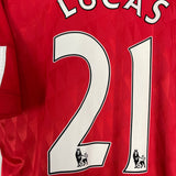2010/12 LIVERPOOL LUCAS #21 HOME SHIRT (L) ADIDAS