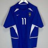 2002/04 BRAZIL RONALDINHO #11 AWAY SHIRT (L) NIKE