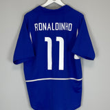 2002/04 BRAZIL RONALDINHO #11 AWAY SHIRT (L) NIKE