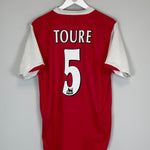 Shop 2006/08 ARSENAL TOURE #4 HOME SHIRT (M) NIKE, classic football shirts, vintage football shirts & retro soccer jerseys at Cult Kits