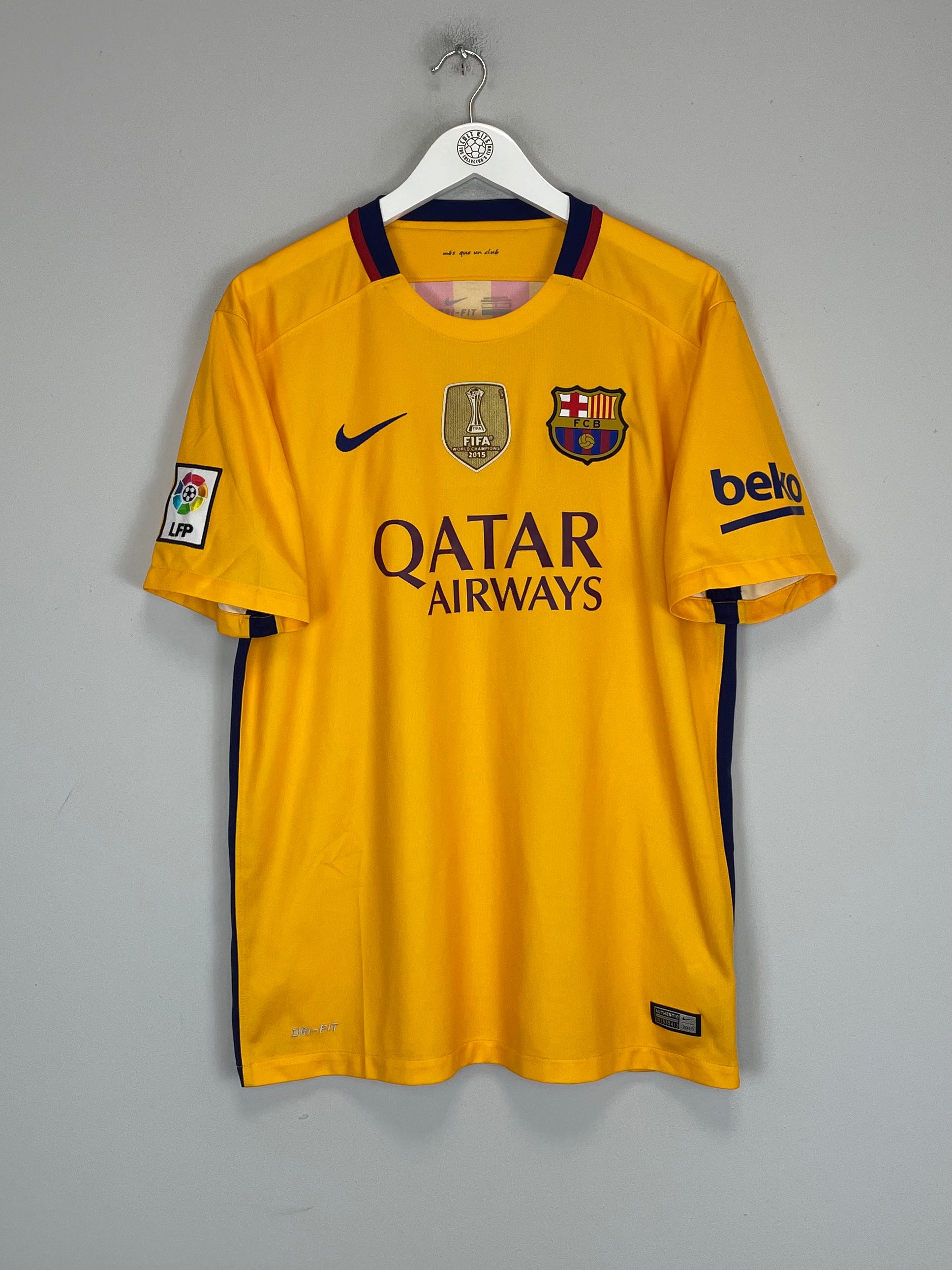 Shop 2015/16 BARCELONA NEYMAR JR #11 AWAY SHIRT (L) NIKE, classic football shirts, vintage football shirts & retro soccer jerseys at Cult Kits
