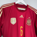 2014/15 SPAIN A.INIESTA #6 HOME SHIRT (L) ADIDAS
