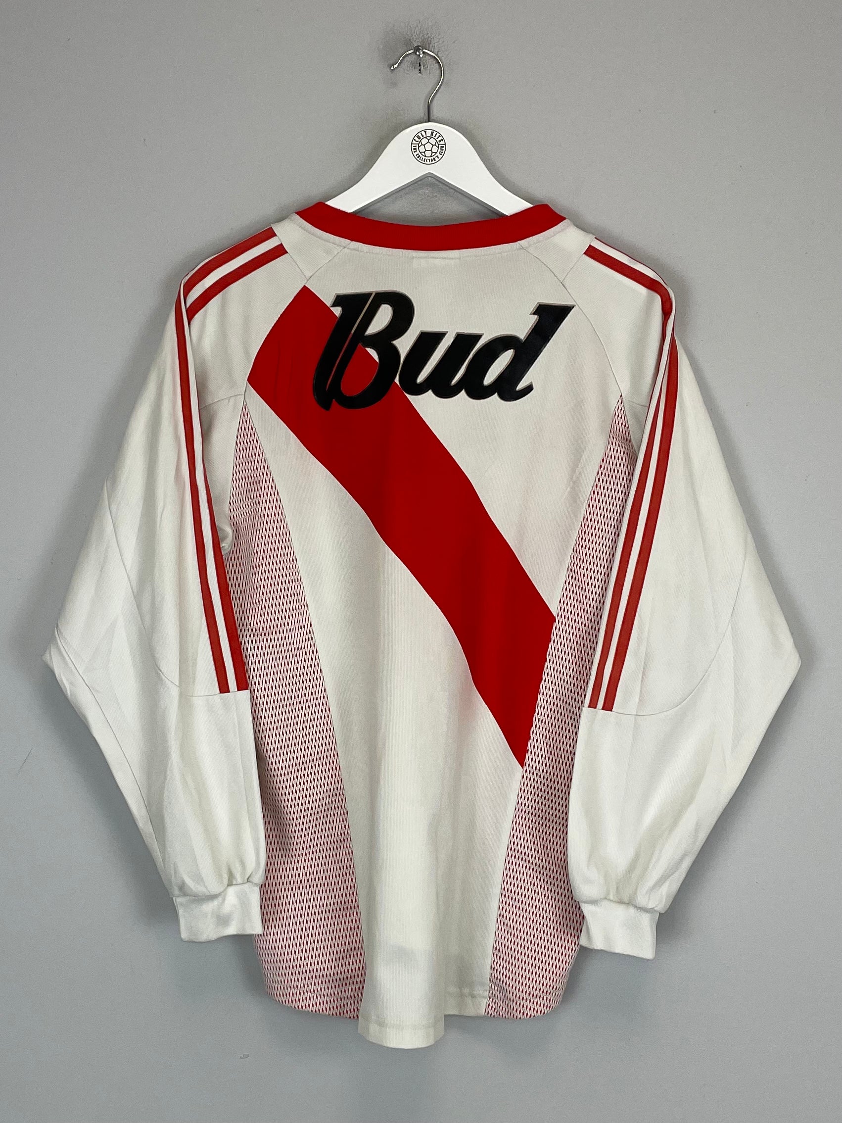 Shop 2002/03 RIVER PLATE L/S HOME SHIRT (S) ADIDAS, classic football shirts, vintage football shirts & retro soccer jerseys at Cult Kits
