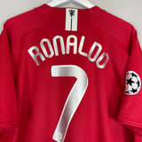 2007/09 MANCHESTER UNITED RONALDO #7 C/L HOME SHIRT (XXXL) NIKE