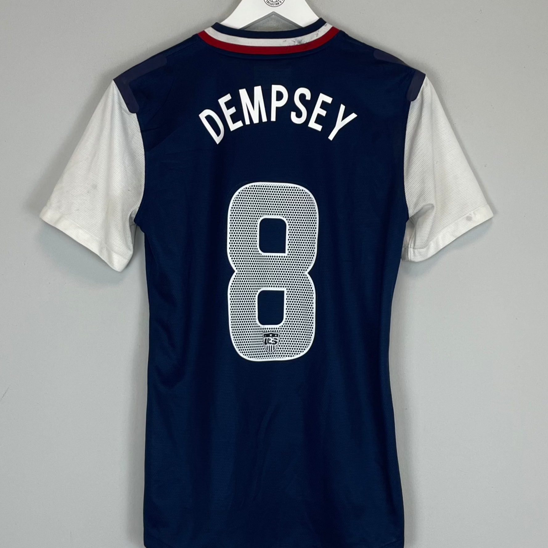 Shop 2012/14 USA DEMPSEY #8 *PLAYER ISSUE* AWAY SHIRT (M) NIKE, classic football shirts, vintage football shirts & retro soccer jerseys at Cult Kits