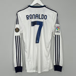 Shop 2012/13 REAL MADRID RONALDO #7 L/S HOME SHIRT (S) ADIDAS, classic football shirts, vintage football shirts & retro soccer jerseys at Cult Kits