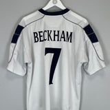2000/01 MANCHESTER UNITED BECKHAM #7 AWAY SHIRT (M) UMBRO