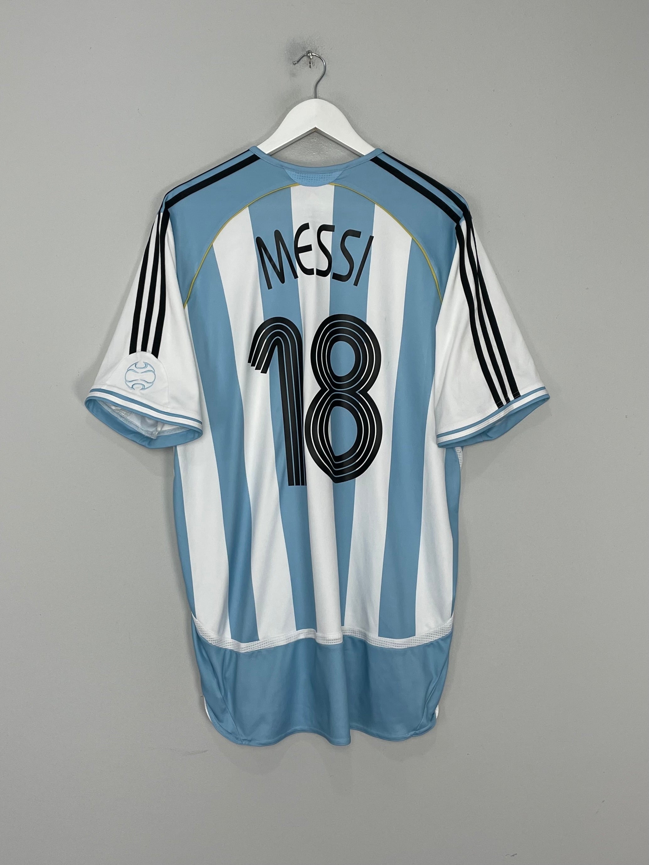 Shop 2006/07 ARGENTINA MESSI #18 HOME SHIRT (XL) ADIDAS, classic football shirts, vintage football shirts & retro soccer jerseys at Cult Kits