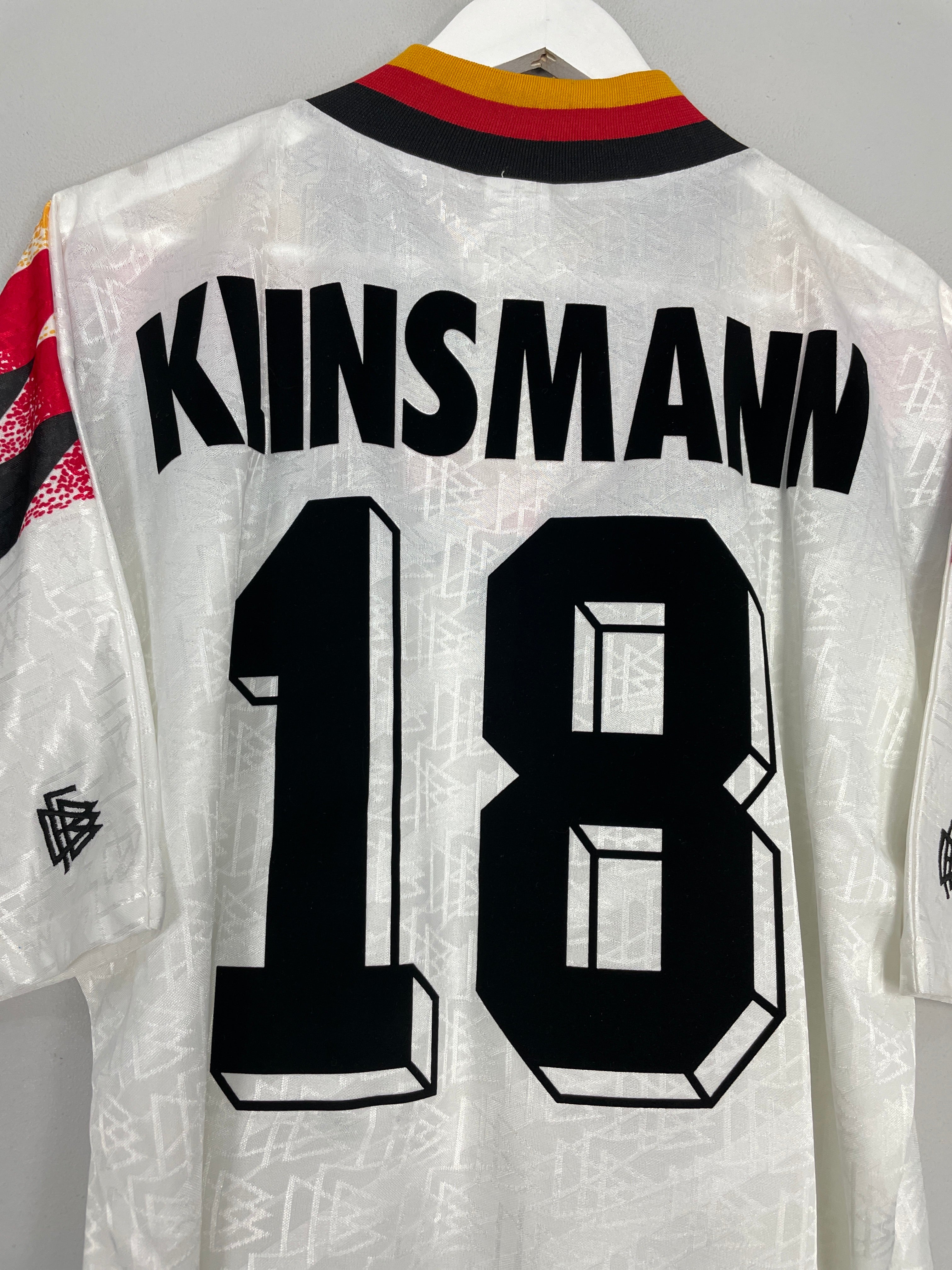 Shop 1994/96 GERMANY KLINSMANN #18 HOME SHIRT (L) ADIDAS, classic football shirts, vintage football shirts & retro soccer jerseys at Cult Kits