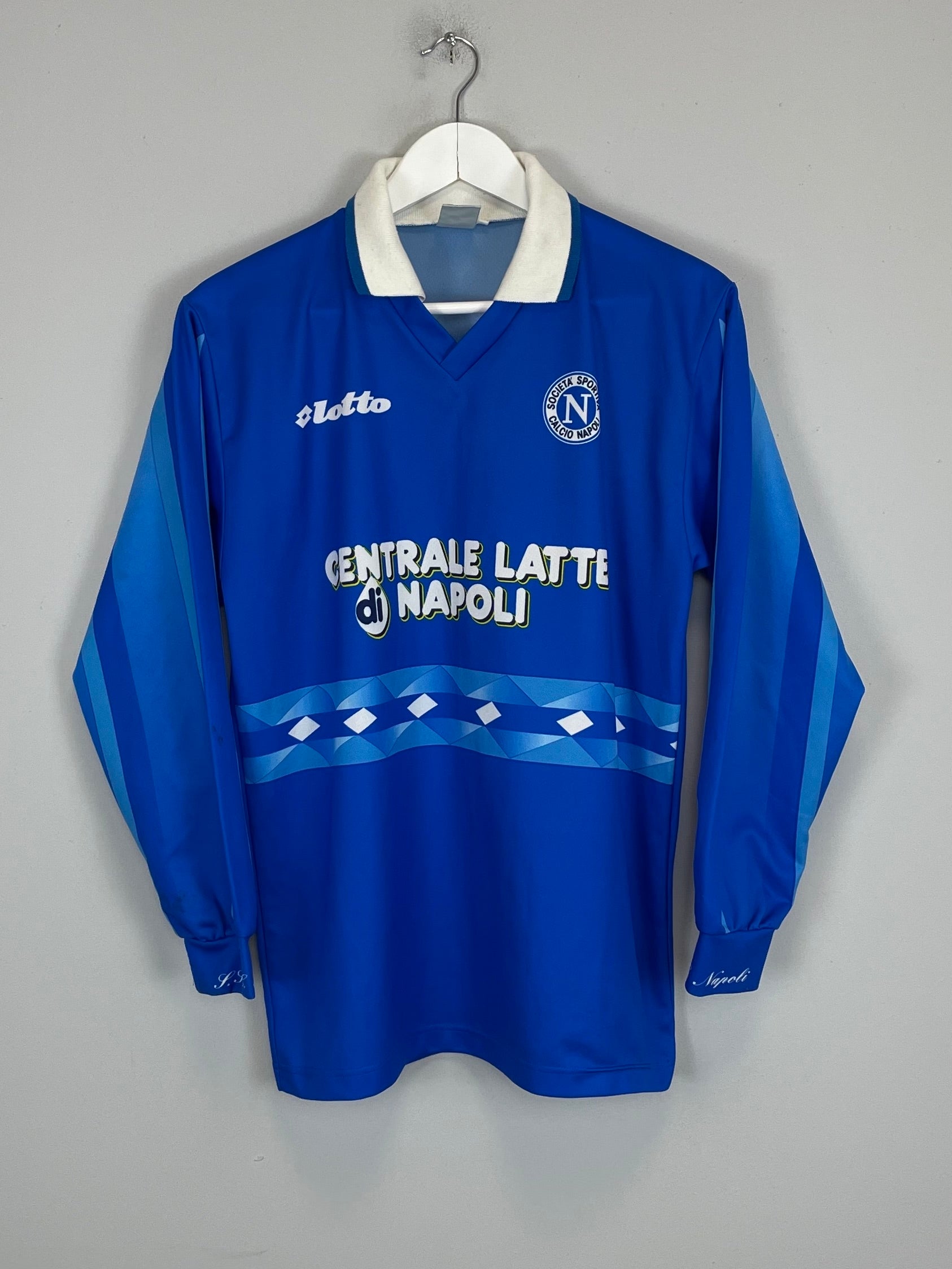 Shop 1996/97 NAPOLI L/S HOME SHIRT (M) LOTTO, classic football shirts, vintage football shirts & retro soccer jerseys at Cult Kits