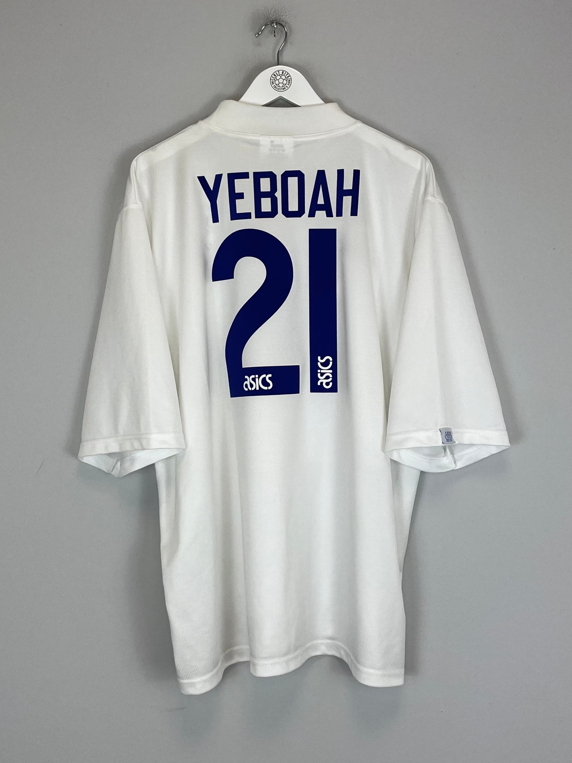 Shop 1995/96 LEEDS UNITED YEBOAH #21 HOME SHIRT (XXL) ASICS, classic football shirts, vintage football shirts & retro soccer jerseys at Cult Kits