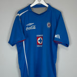 2006/08 CRUZ AZUL HOME SHIRT (L) UMBRO