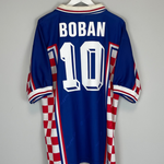 Shop 1998/01 CROATIA BOBAN #10 AWAY SHIRT (XL) LOTTO, classic football shirts, vintage football shirts & retro soccer jerseys at Cult Kits