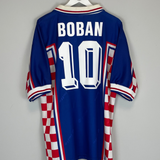 Shop 1998/01 CROATIA BOBAN #10 AWAY SHIRT (XL) LOTTO, classic football shirts, vintage football shirts & retro soccer jerseys at Cult Kits