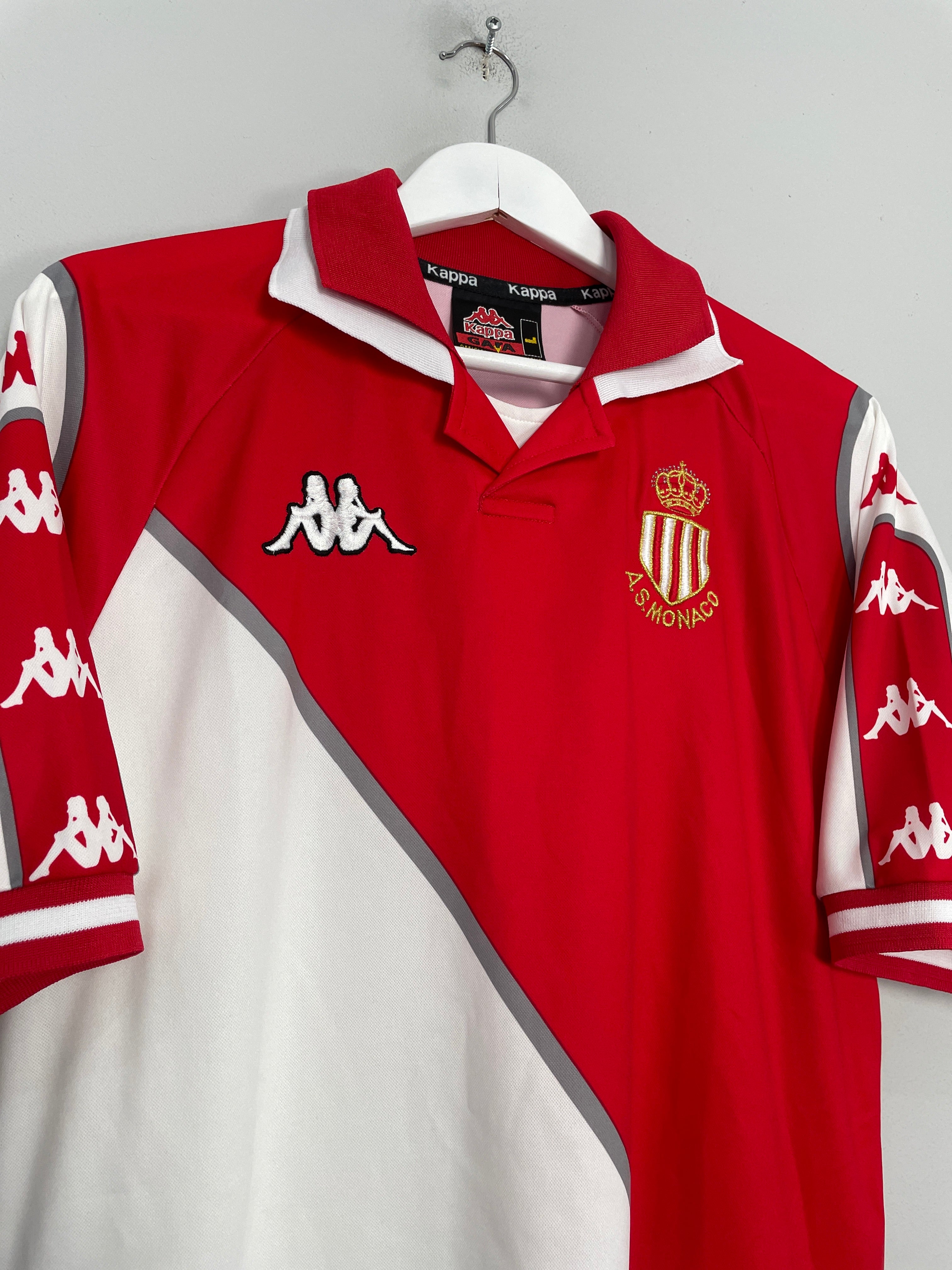 Shop 1998/99 MONACO HOME SHIRT (L) KAPPA, classic football shirts, vintage football shirts & retro soccer jerseys at Cult Kits