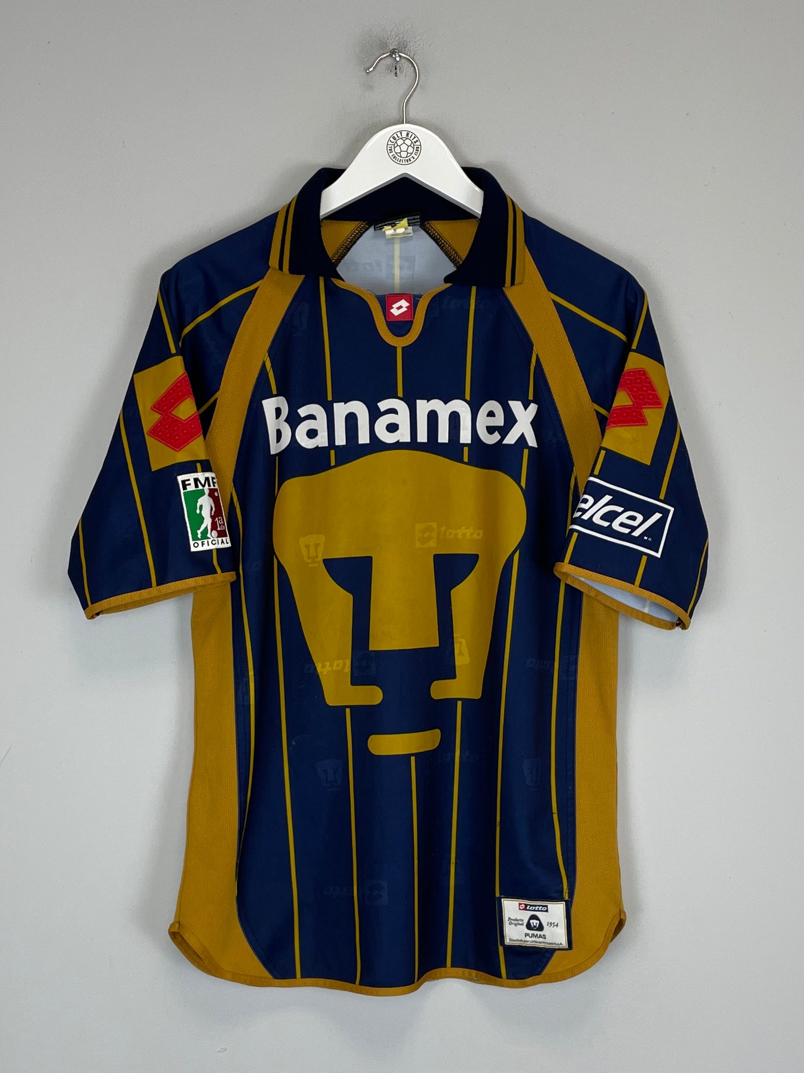 Shop 2003/04 UNAM PUMAS HOME SHIRT (M) LOTTO, classic football shirts, vintage football shirts & retro soccer jerseys at Cult Kits