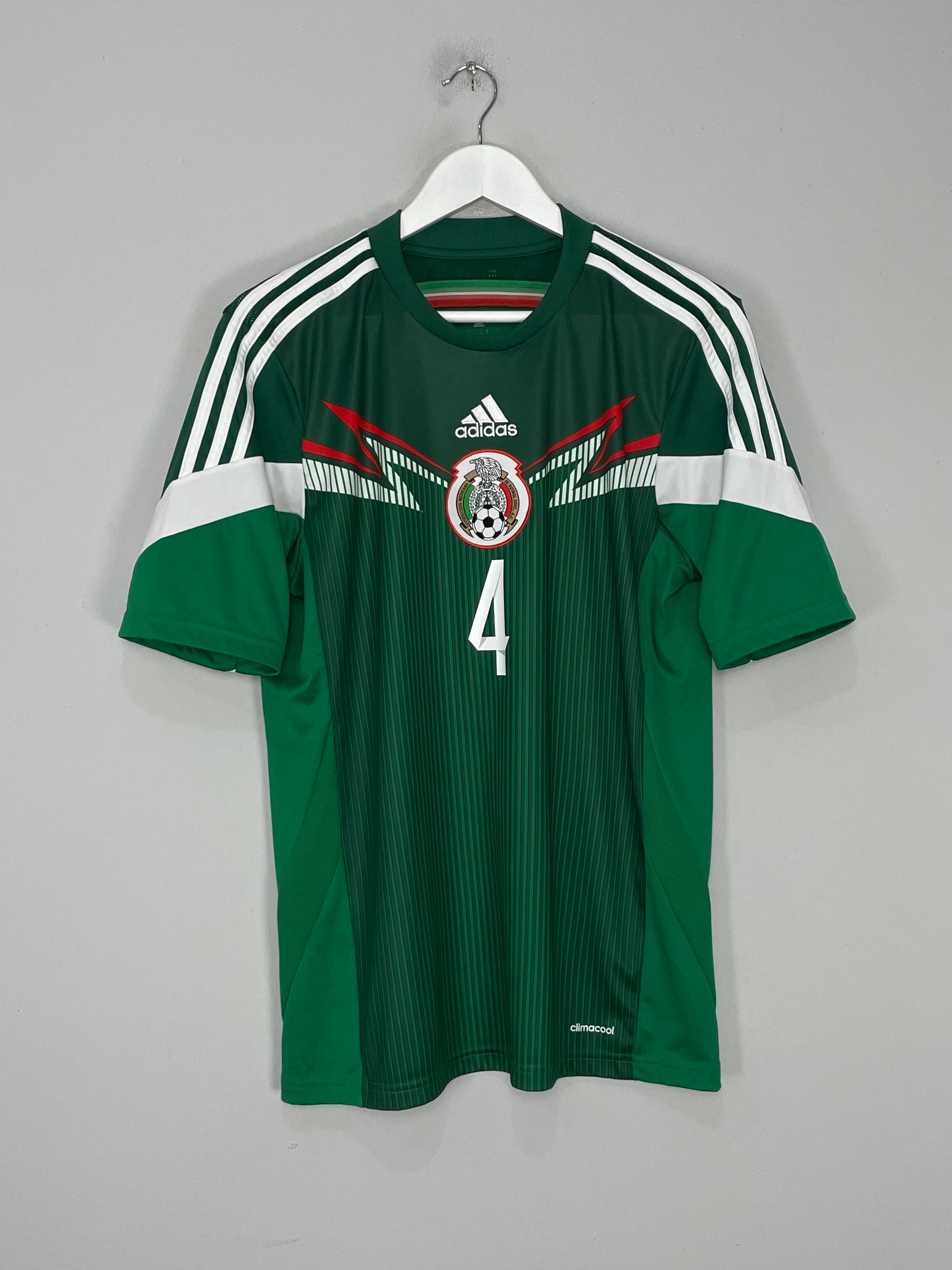 Shop 2014/15 MEXICO R.MARQUEZ #4 HOME SHIRT (M) ADIDAS, classic football shirts, vintage football shirts & retro soccer jerseys at Cult Kits