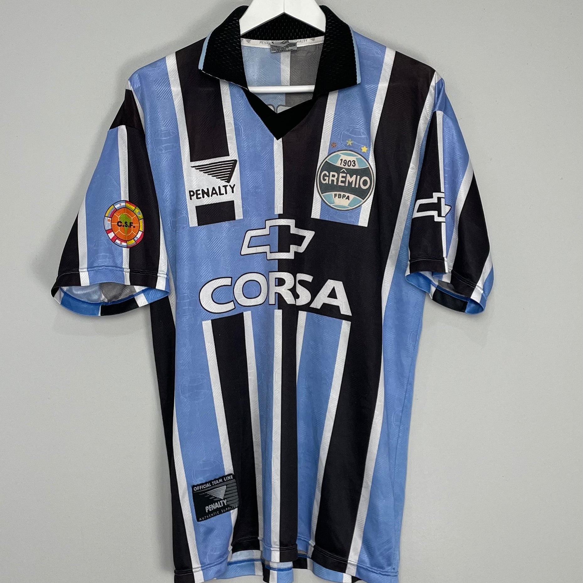 Shop 1998 GREMIO #5 HOME SHIRT (XL) PENALTY, classic football shirts, vintage football shirts & retro soccer jerseys at Cult Kits