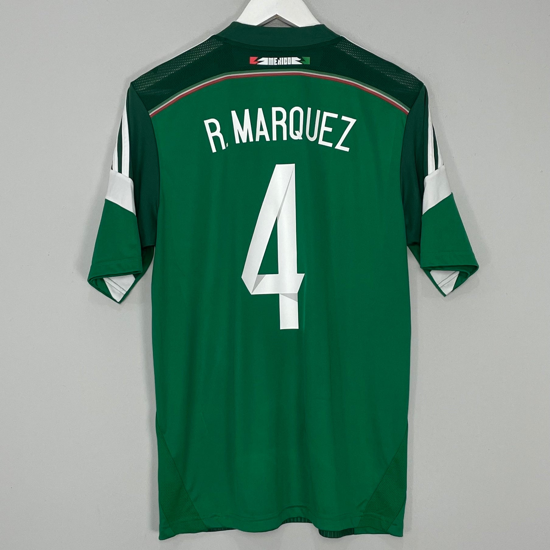 Shop 2014/15 MEXICO R.MARQUEZ #4 HOME SHIRT (M) ADIDAS, classic football shirts, vintage football shirts & retro soccer jerseys at Cult Kits