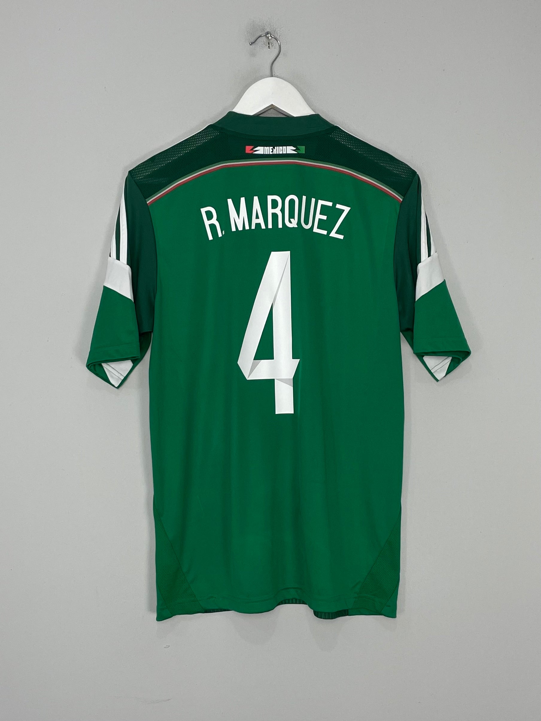 Shop 2014/15 MEXICO R.MARQUEZ #4 HOME SHIRT (M) ADIDAS, classic football shirts, vintage football shirts & retro soccer jerseys at Cult Kits
