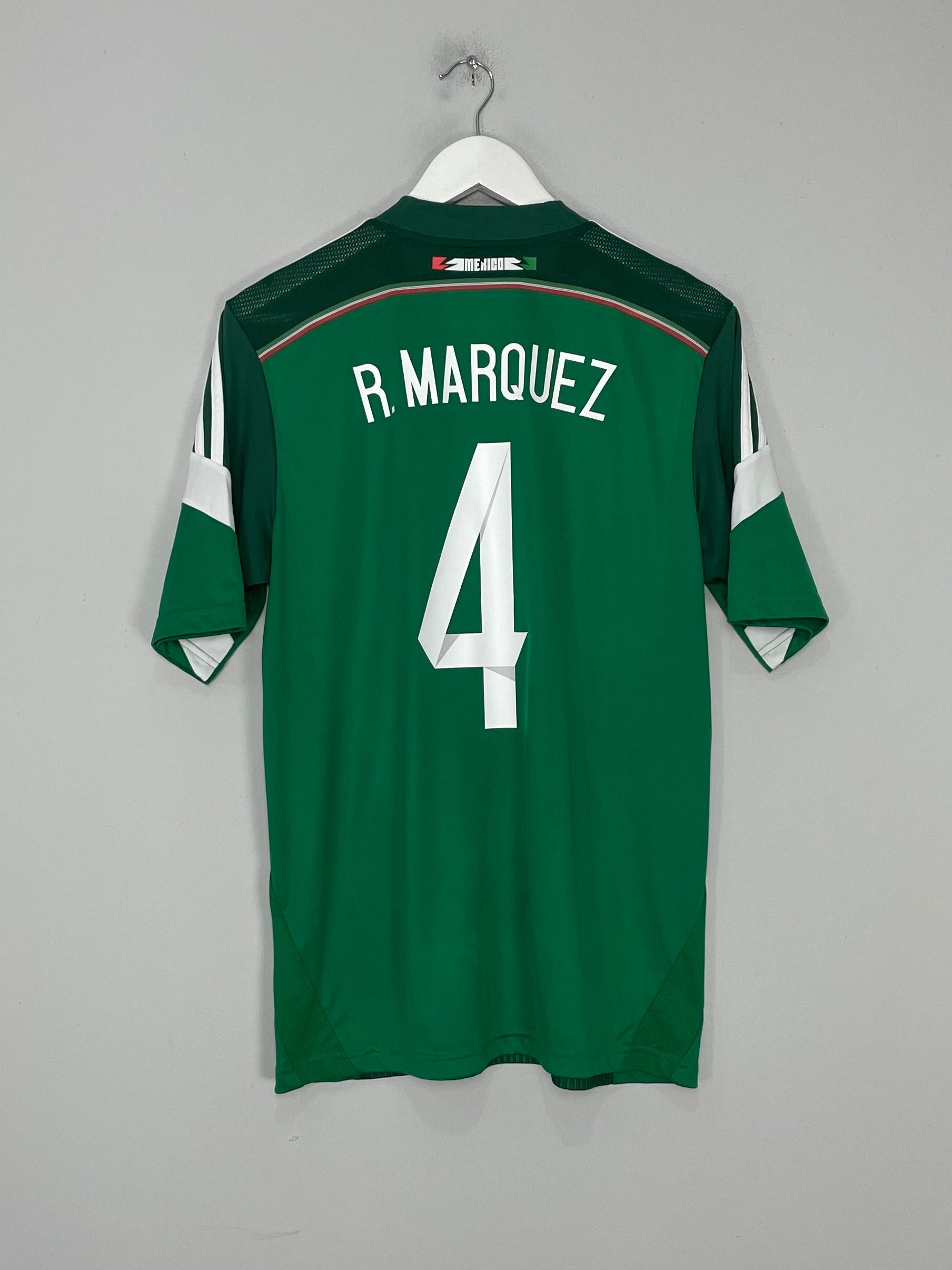 Shop 2014/15 MEXICO R.MARQUEZ #4 HOME SHIRT (M) ADIDAS, classic football shirts, vintage football shirts & retro soccer jerseys at Cult Kits