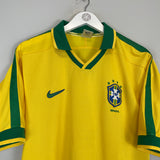 1997/98 BRAZIL #9 (RONALDO) HOME SHIRT (M) NIKE