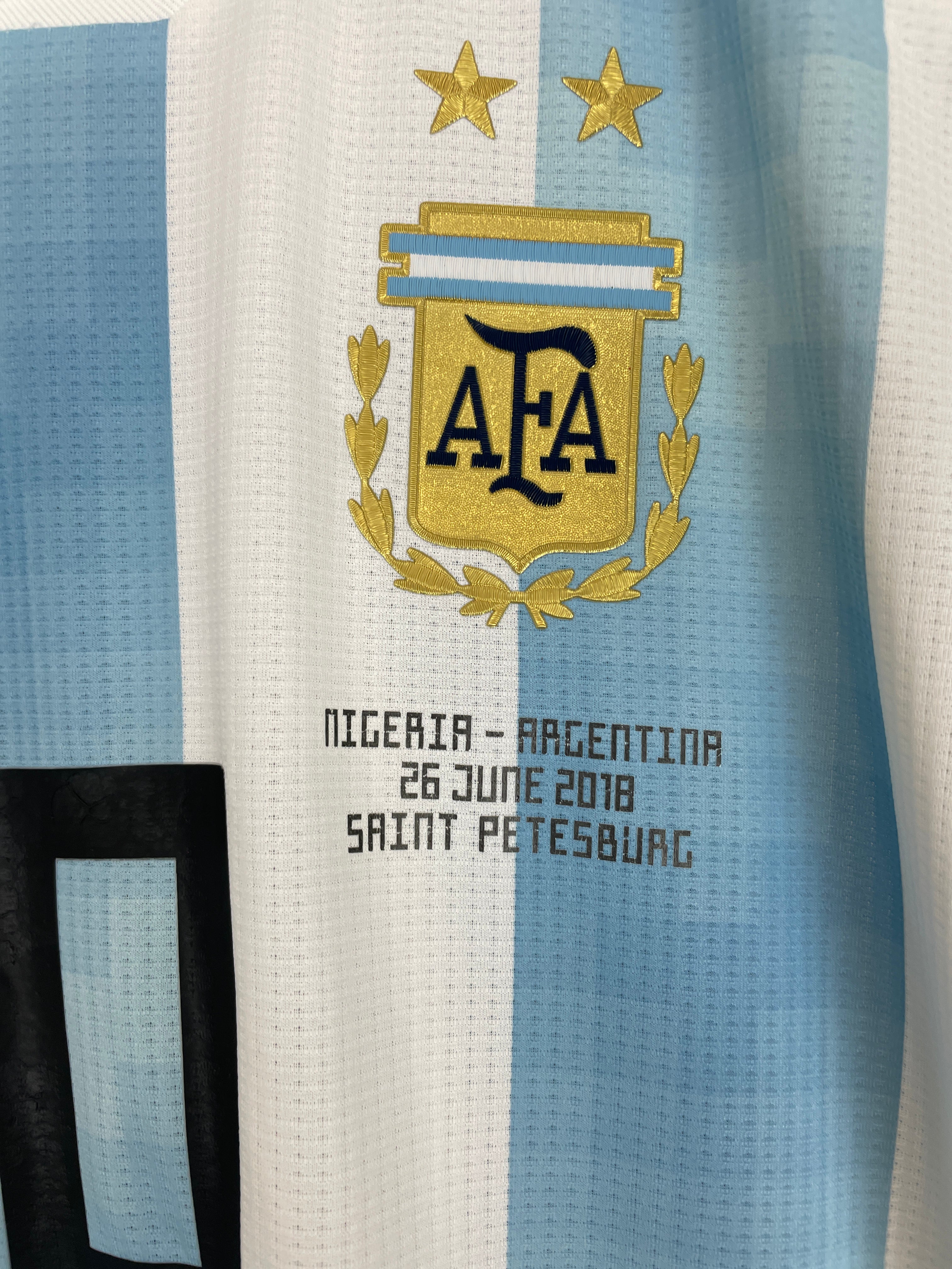 Shop 2018/19 ARGENTINA MESSI #10 *AUTHENTIC* HOME SHIRT (XL) ADIDAS, classic football shirts, vintage football shirts & retro soccer jerseys at Cult Kits