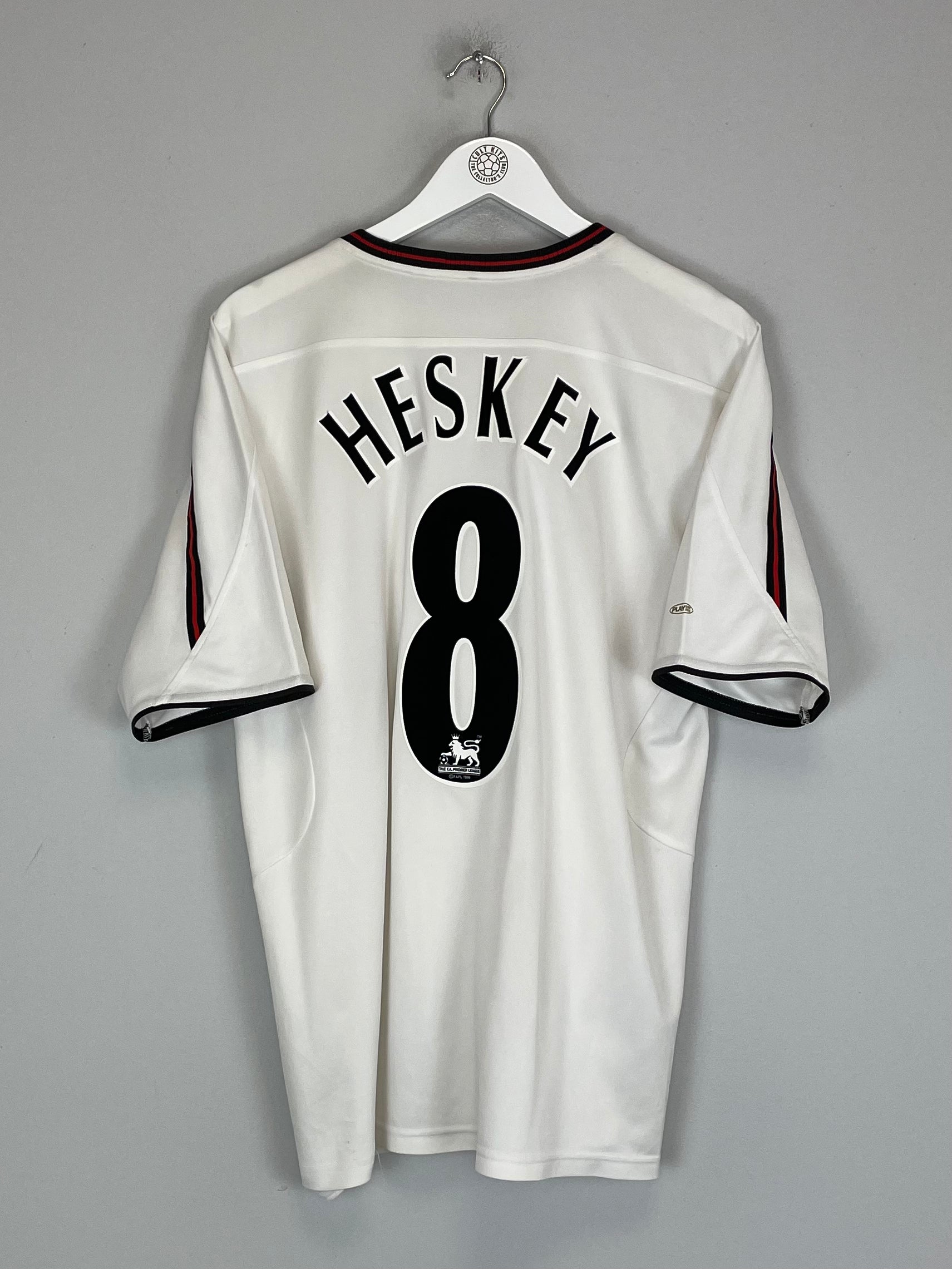 Shop 2003/05 LIVERPOOL HESKEY #8 AWAY SHIRT (L) REEBOK, classic football shirts, vintage football shirts & retro soccer jerseys at Cult Kits