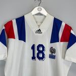 Shop 1992/94 FRANCE CANTONA #18 AWAY SHIRT (S) ADIDAS, classic football shirts, vintage football shirts & retro soccer jerseys at Cult Kits