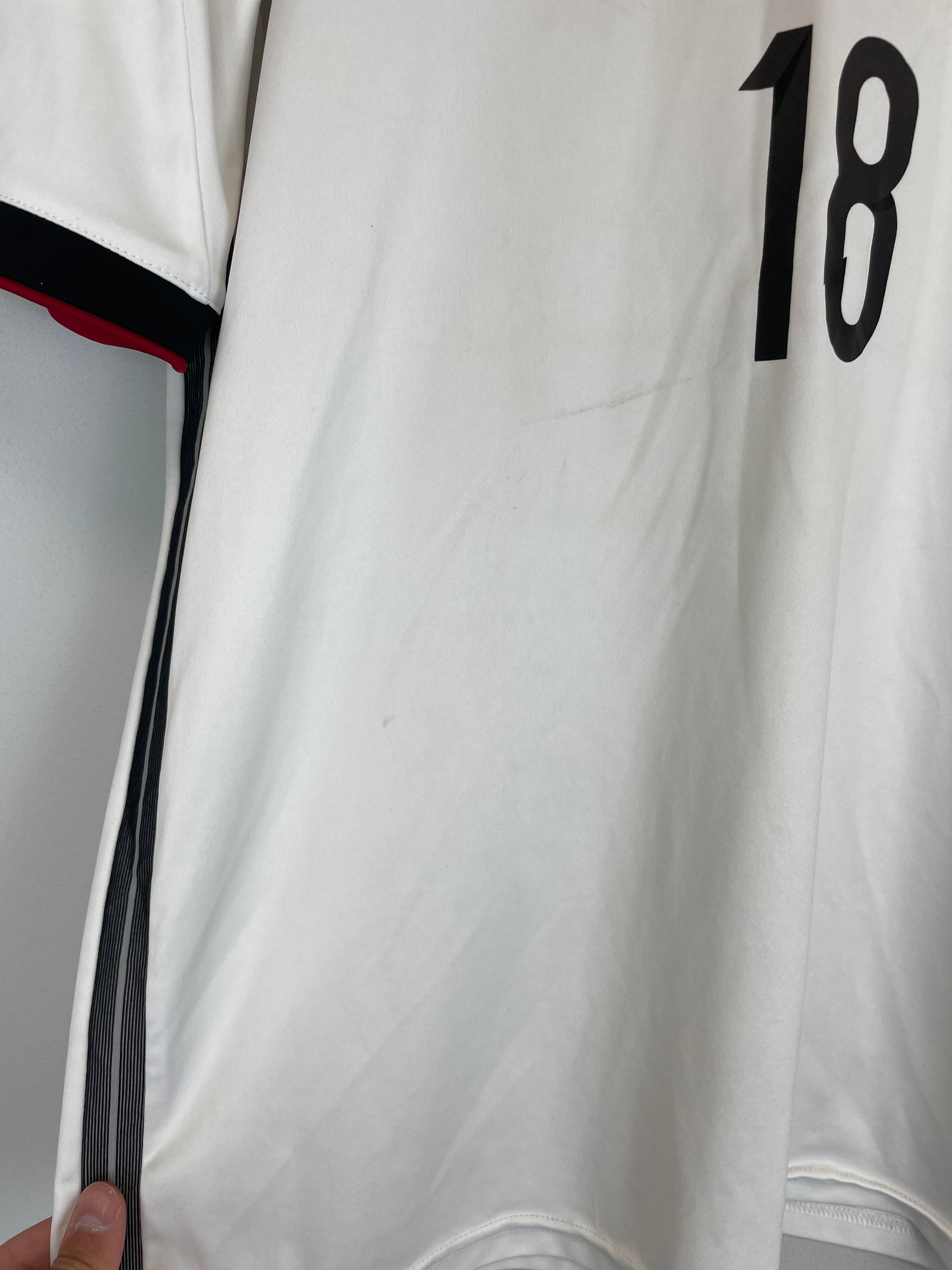 Shop 2014/15 GERMANY KROSS #18 HOME SHIRT (M) ADIDAS, classic football shirts, vintage football shirts & retro soccer jerseys at Cult Kits