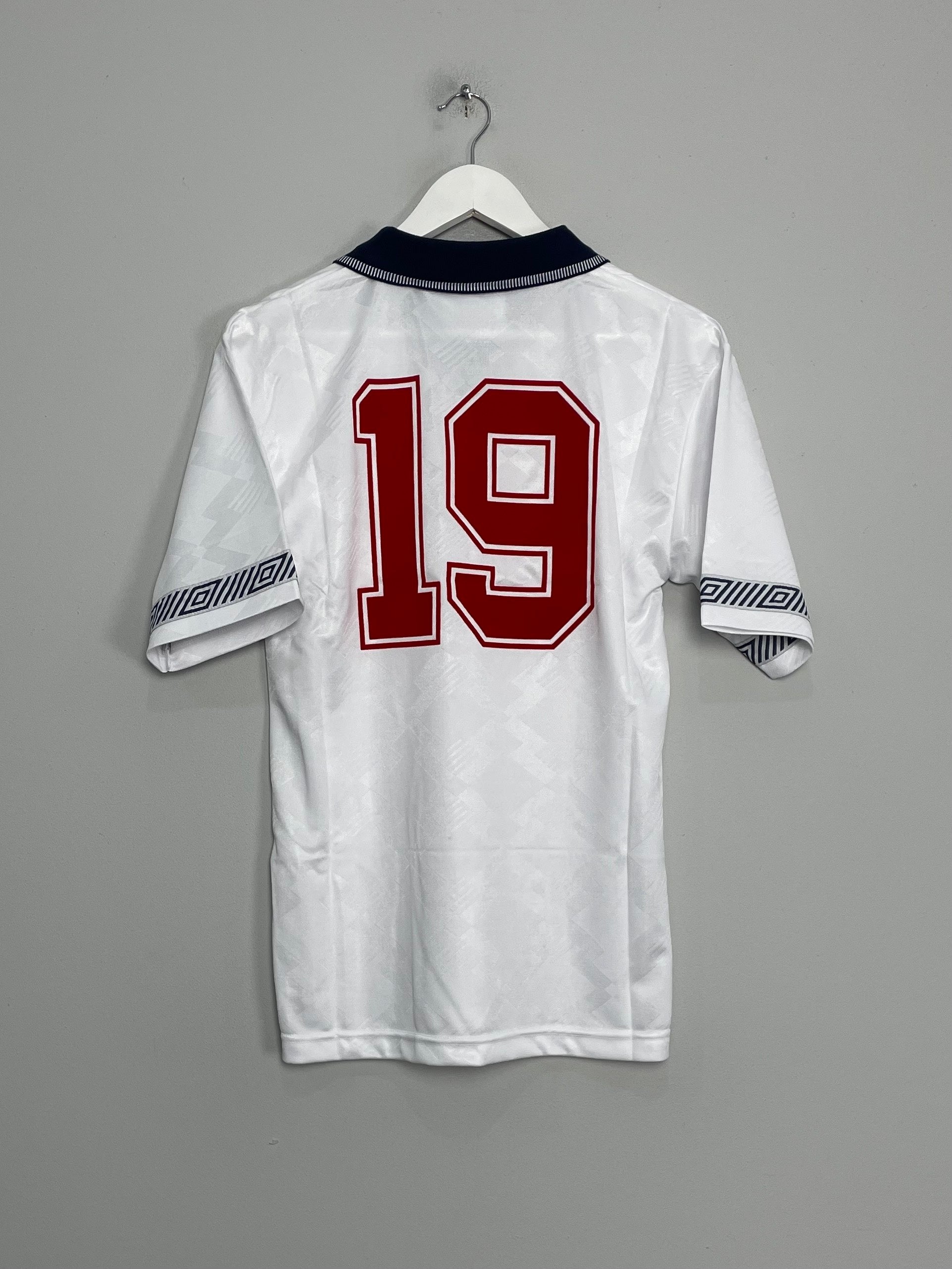 Shop 1990 UMBRO #19 ITALIA 90 *BNWT* RE-ISSUE TEMPLATE HOME SHIRT (S), classic football shirts, vintage football shirts & retro soccer jerseys at Cult Kits