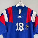 1992/94 FRANCE CANTONA #18 HOME SHIRT (M) ADIDAS