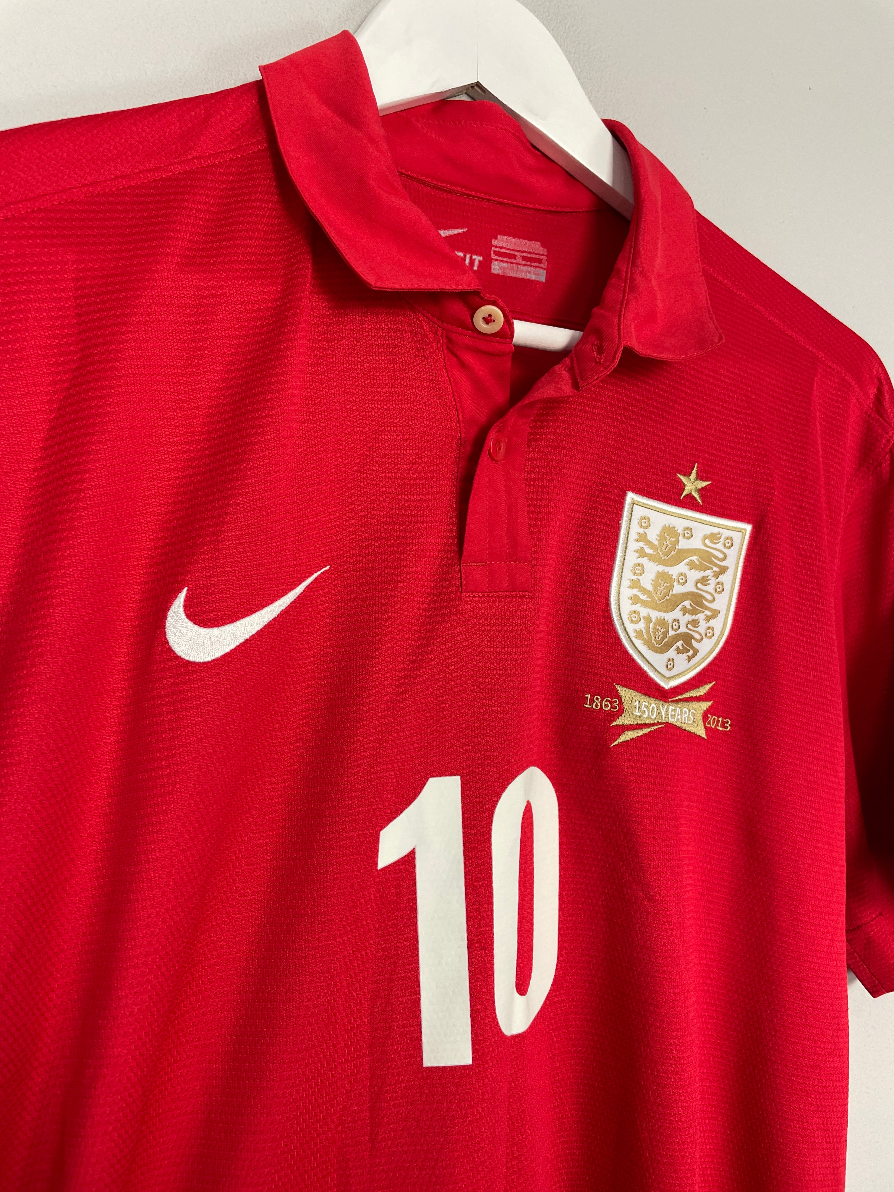 Shop 2013/14 ENGLAND ROONEY #10 *150 YEARS* AWAY SHIRT (L) NIKE, classic football shirts, vintage football shirts & retro soccer jerseys at Cult Kits