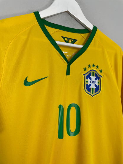 2014/15 BRAZIL NEYMAR #10 HOME SHIRT (M) NIKE