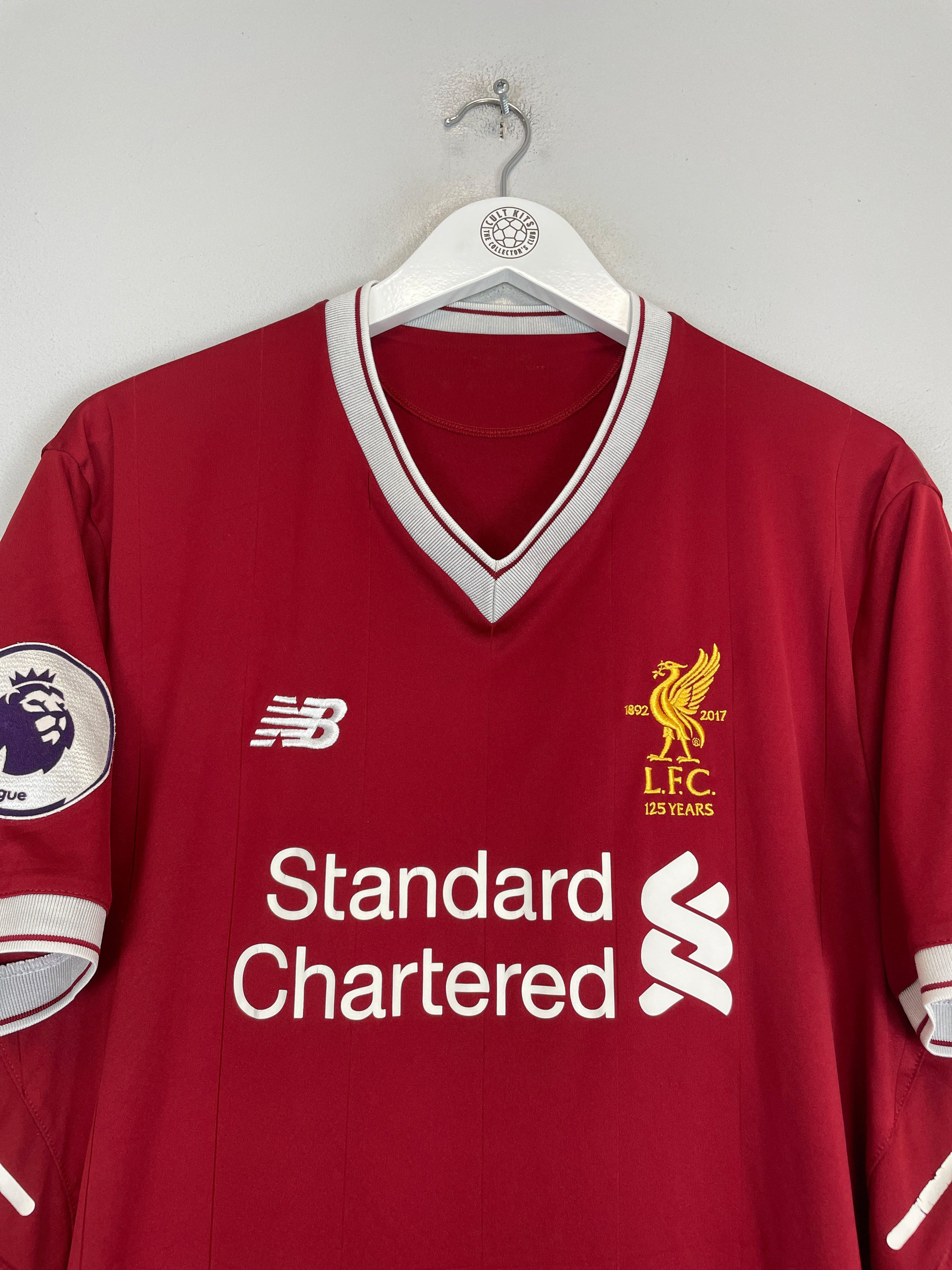 Shop 2017/18 LIVERPOOL VIRGIL #4 *125 YEARS* HOME SHIRT (L) NEW BALANCE, classic football shirts, vintage football shirts & retro soccer jerseys at Cult Kits