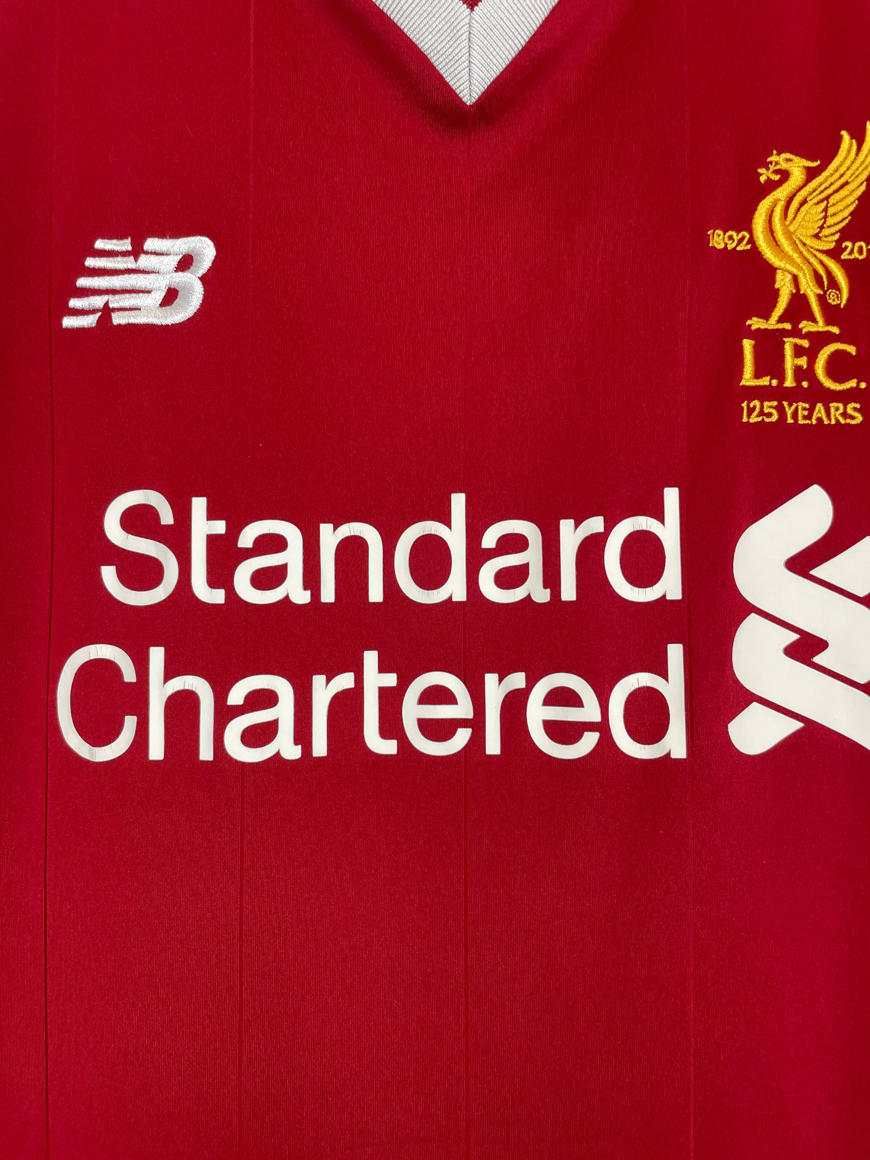 Shop 2017/18 LIVERPOOL VIRGIL #4 *125 YEARS* HOME SHIRT (L) NEW BALANCE, classic football shirts, vintage football shirts & retro soccer jerseys at Cult Kits