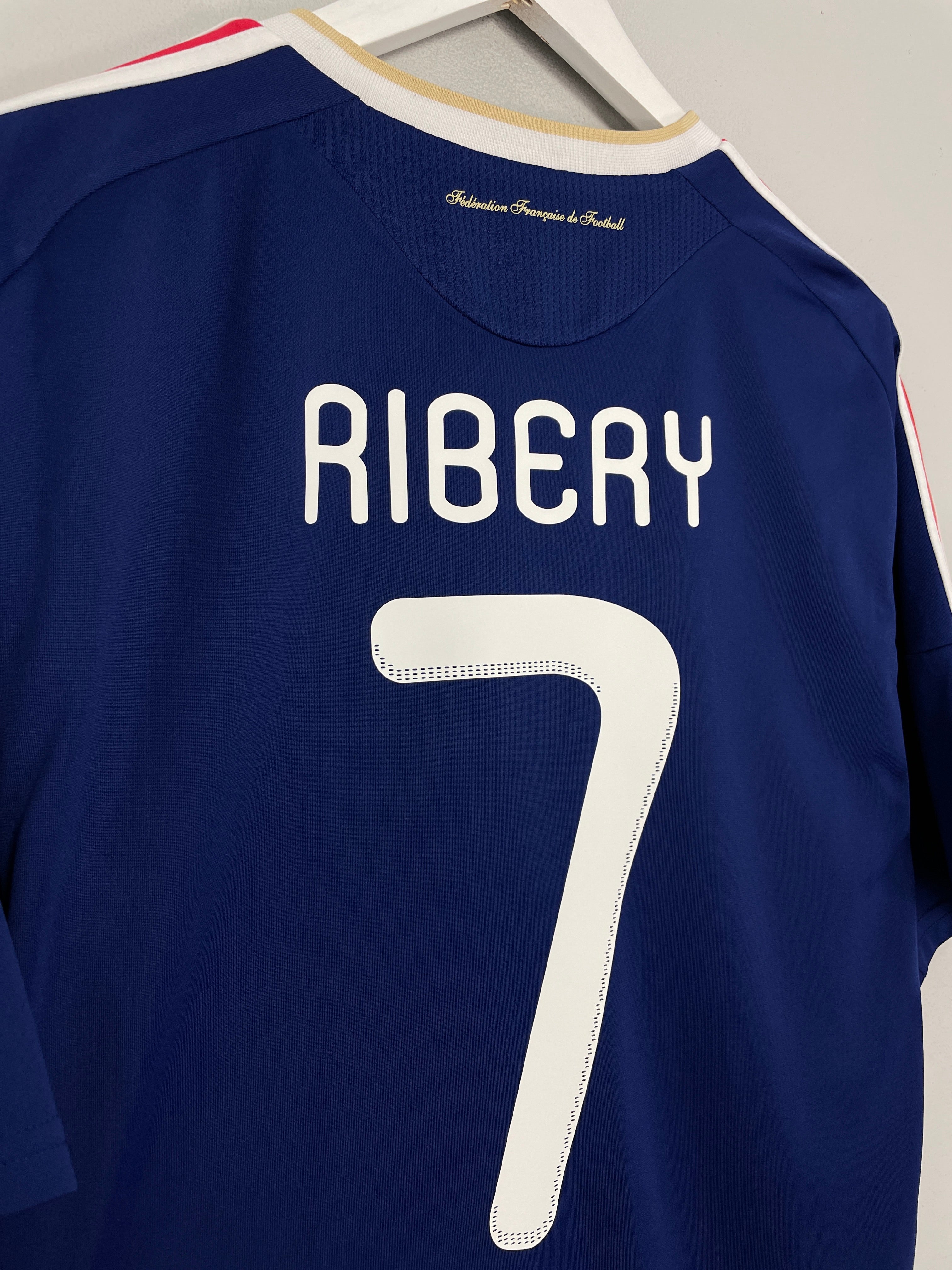 Shop 2009/10 FRANCE RIBERY #7 HOME SHIRT (L) ADIDAS, classic football shirts, vintage football shirts & retro soccer jerseys at Cult Kits