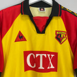 Shop 1998/99 WATFORD HOME SHIRT (M) LE COQ, classic football shirts, vintage football shirts & retro soccer jerseys at Cult Kits