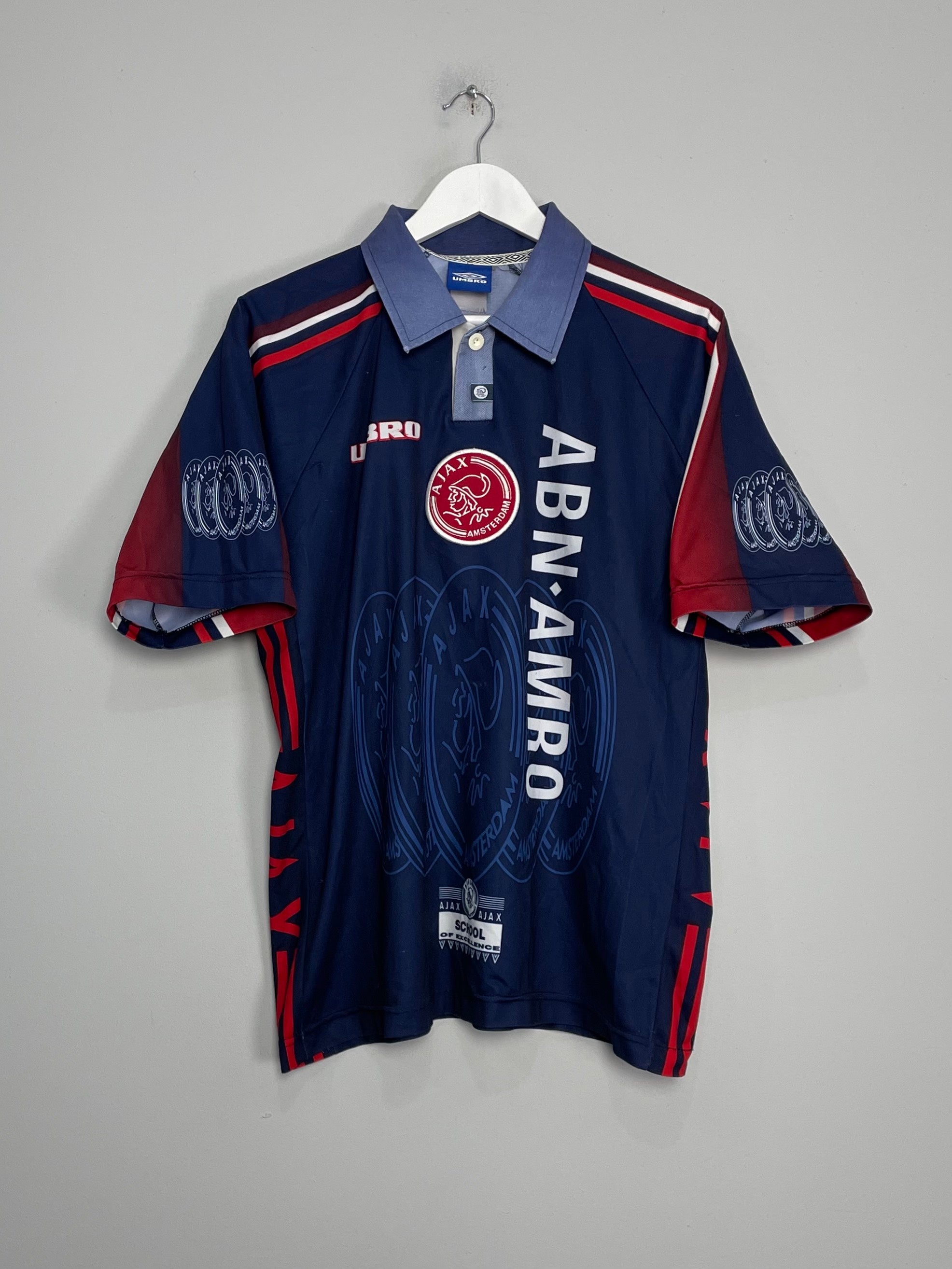 Shop 1997/98 AJAX LAUDRUP #11 AWAY SHIRT (L) UMBRO, classic football shirts, vintage football shirts & retro soccer jerseys at Cult Kits