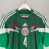 Shop 2014/15 MEXICO R.MARQUEZ #4 HOME SHIRT (M) ADIDAS, classic football shirts, vintage football shirts & retro soccer jerseys at Cult Kits