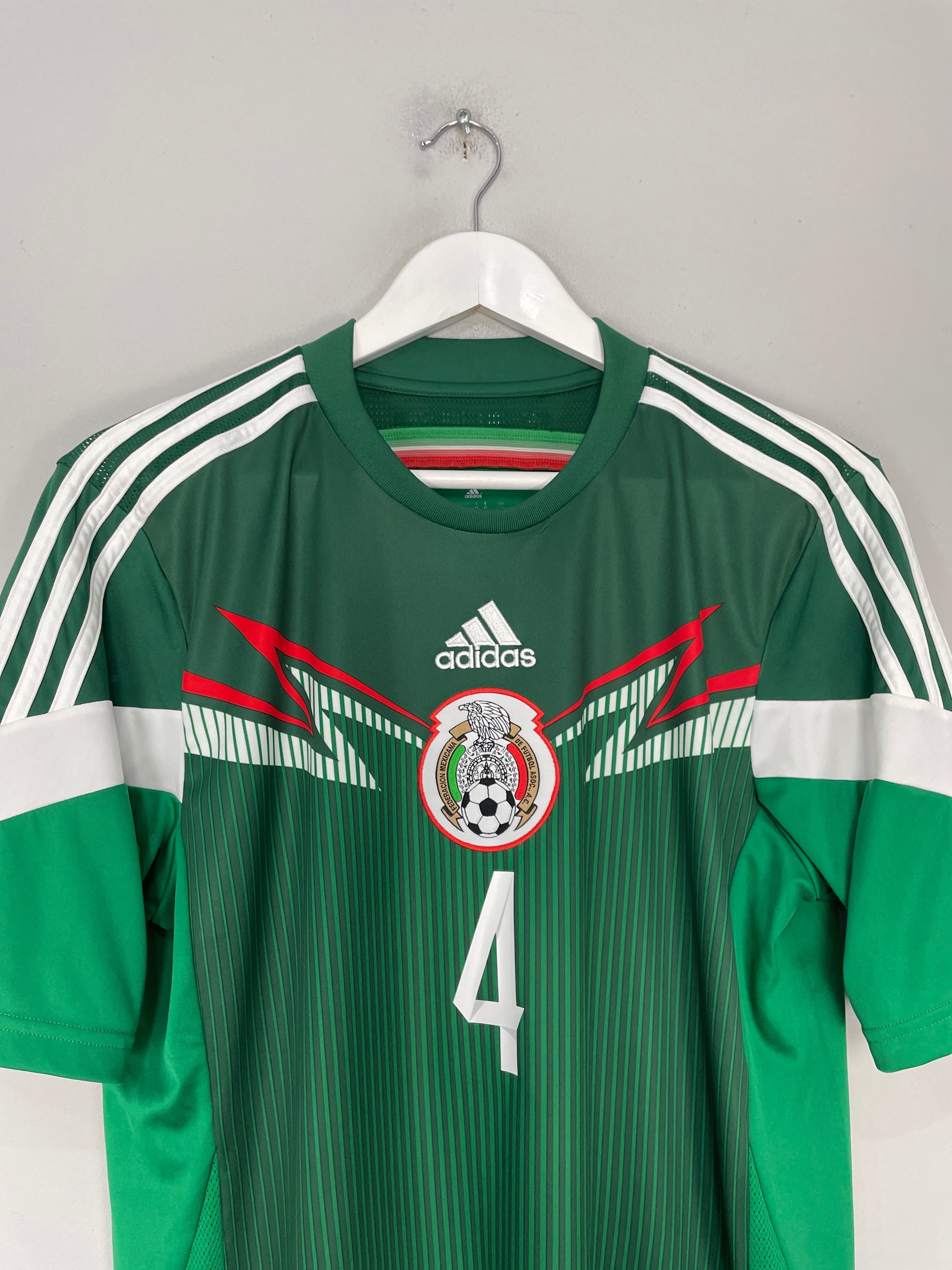 Shop 2014/15 MEXICO R.MARQUEZ #4 HOME SHIRT (M) ADIDAS, classic football shirts, vintage football shirts & retro soccer jerseys at Cult Kits