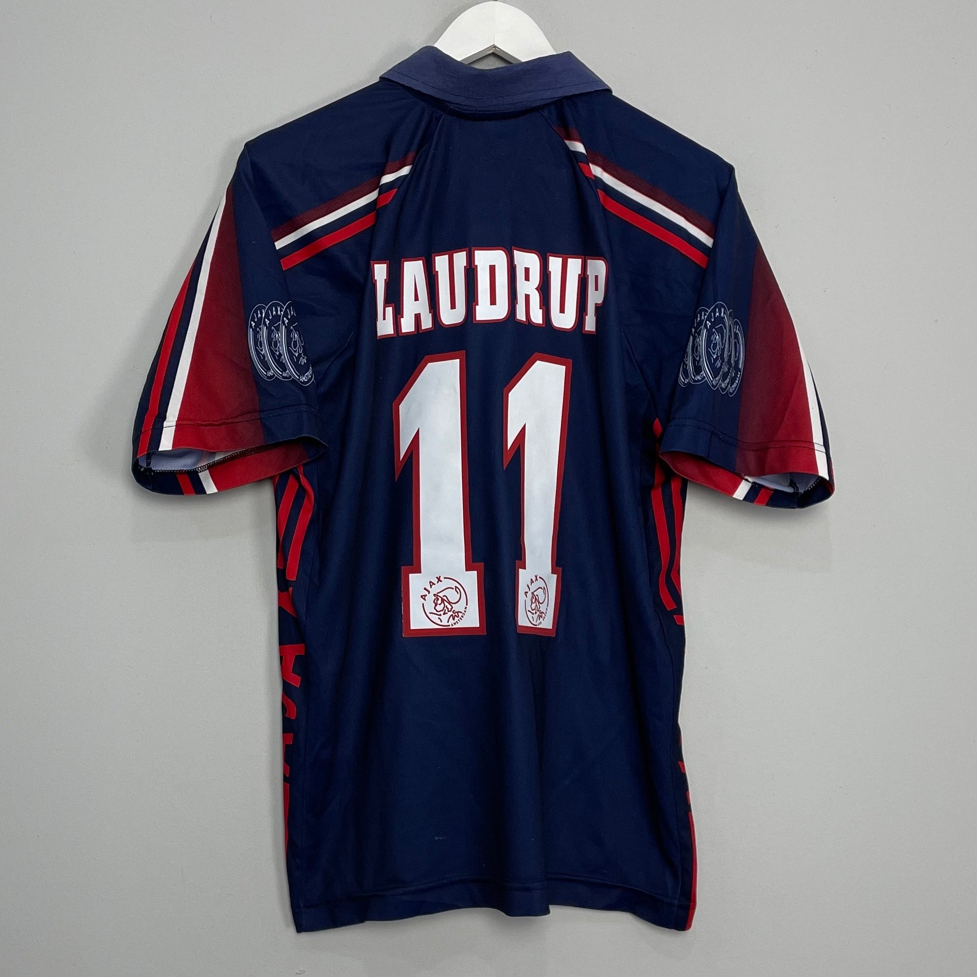 Shop 1997/98 AJAX LAUDRUP #11 AWAY SHIRT (L) UMBRO, classic football shirts, vintage football shirts & retro soccer jerseys at Cult Kits