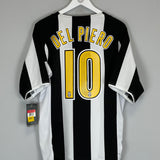 Shop 2004/05 JUVENTUS DEL PIERO #10 *BNWT* HOME SHIRT (L) NIKE, classic football shirts, vintage football shirts & retro soccer jerseys at Cult Kits