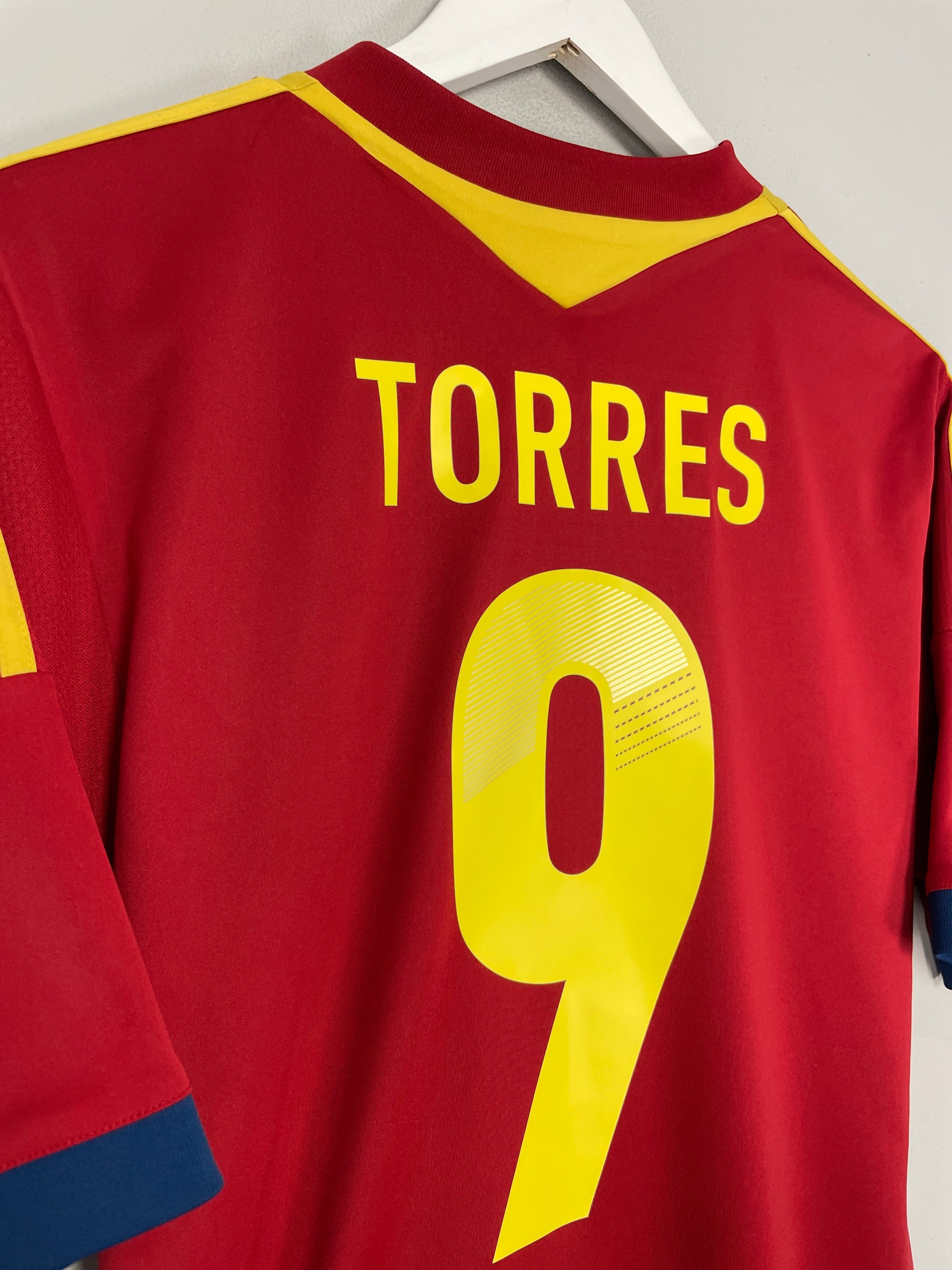 Shop 2012/13 SPAIN TORRES #9 CONFEDERATIONS CUP HOME SHIRT (M) ADIDAS, classic football shirts, vintage football shirts & retro soccer jerseys at Cult Kits