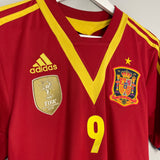 Shop 2012/13 SPAIN TORRES #9 CONFEDERATIONS CUP HOME SHIRT (M) ADIDAS, classic football shirts, vintage football shirts & retro soccer jerseys at Cult Kits