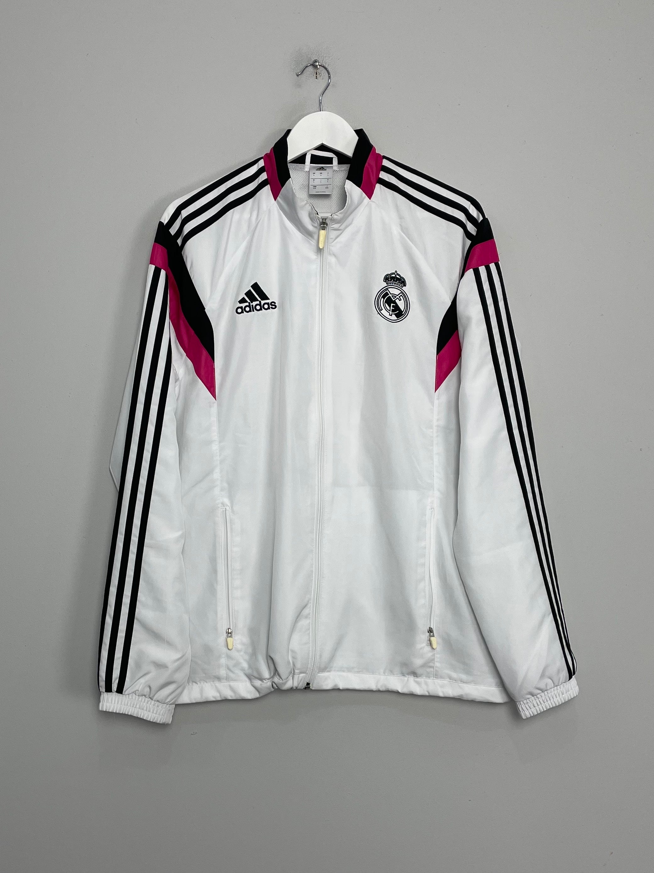 Shop 2014/15 REAL MADRID TRACK JACKET (L) ADIDAS, classic football shirts, vintage football shirts & retro soccer jerseys at Cult Kits