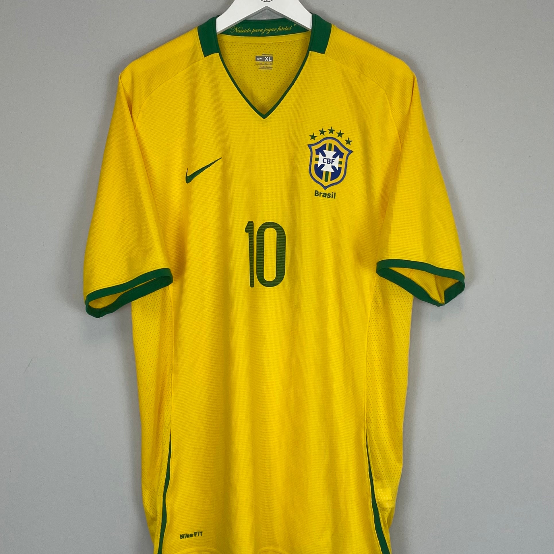 Shop 2008/10 BRAZIL #10 HOME SHIRT (XL) NIKE, classic football shirts, vintage football shirts & retro soccer jerseys at Cult Kits