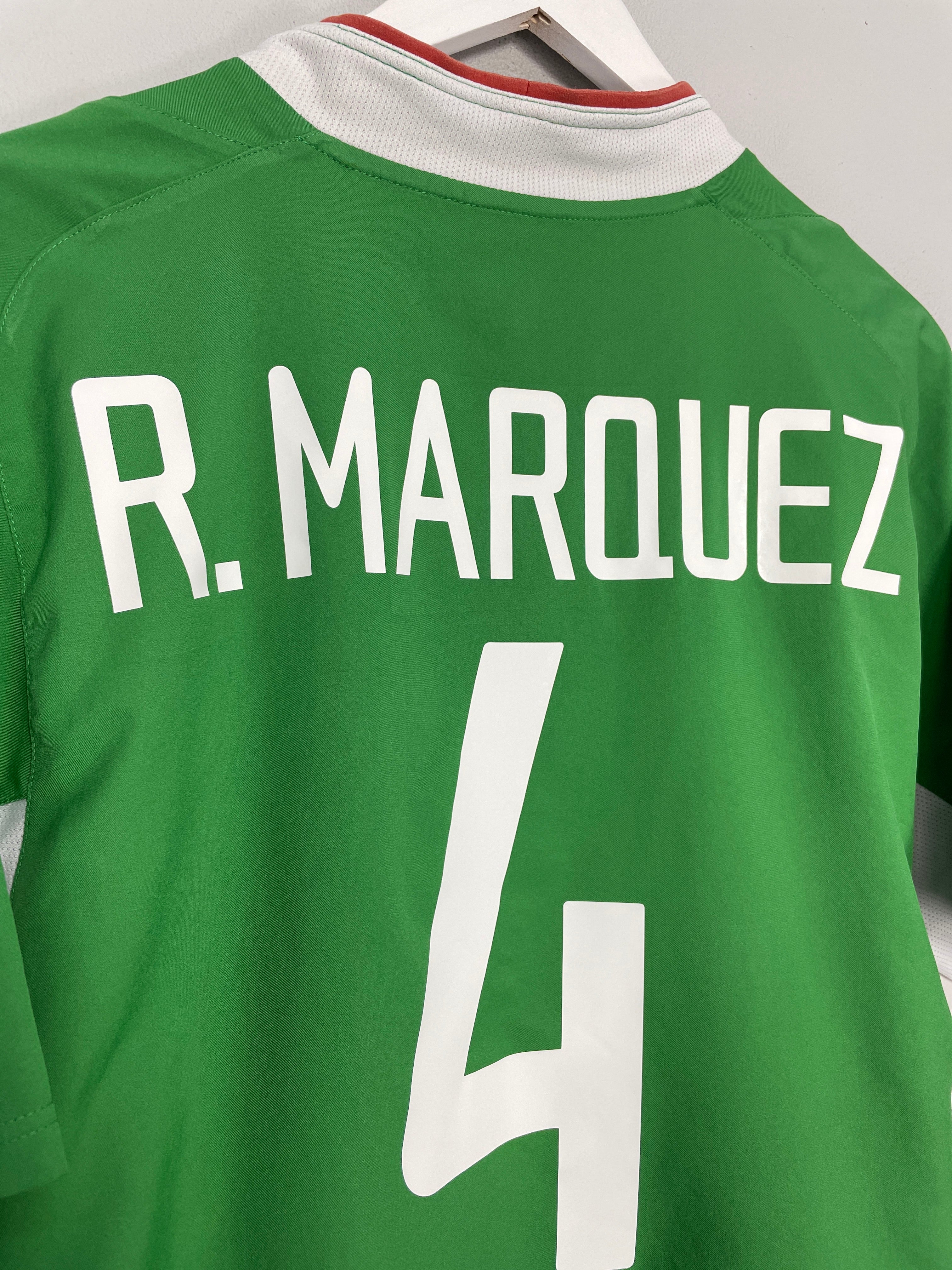 Shop 2003/04 MEXICO MARQUEZ #4 HOME SHIRT (M) NIKE, classic football shirts, vintage football shirts & retro soccer jerseys at Cult Kits